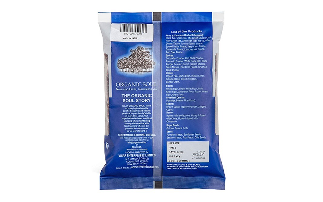 Organic Soul Organic Ragi Whole    Pack  500 grams